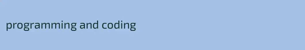 programming and coding